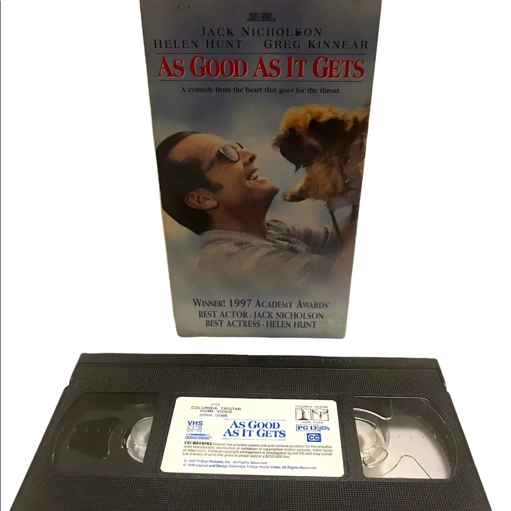 VTG As Good As It Gets 1998 VHS Video - UNTESTED